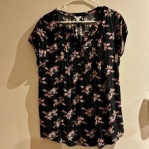 Women’s Sonoma Floral Black Blouse Medium